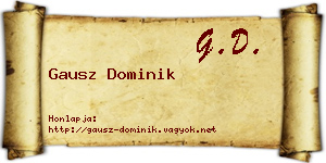 Gausz Dominik névjegykártya