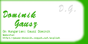 dominik gausz business card